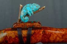 Amboyna Burl Native American Flute, Minor, Mid G-4, #M1J